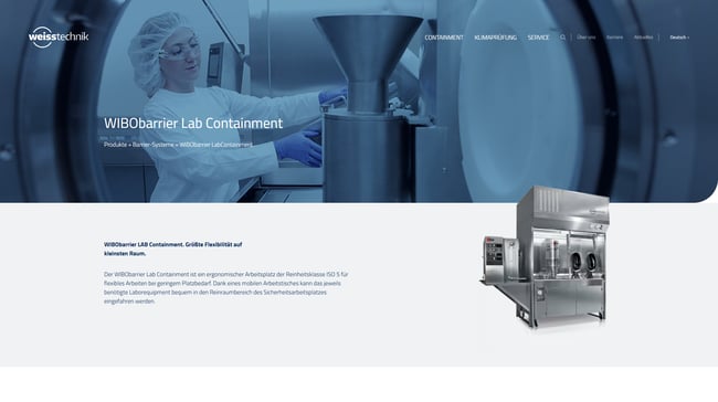 Relaunch Weiss Pharmatechnik: Digital milestone